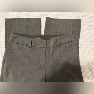 LOFT Dark Grey Heather Curvy Trousers